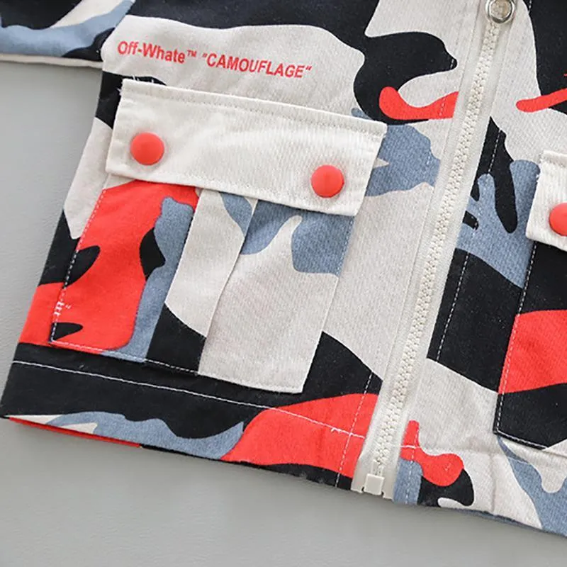 3-piece Camouflage Coat & Sweatshirt & Pants for Children Boy