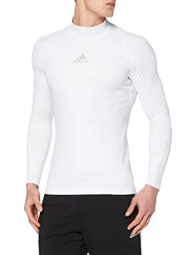 adidas Men's Alphaskin Climawarm Long Sleeve Sweater, White, M