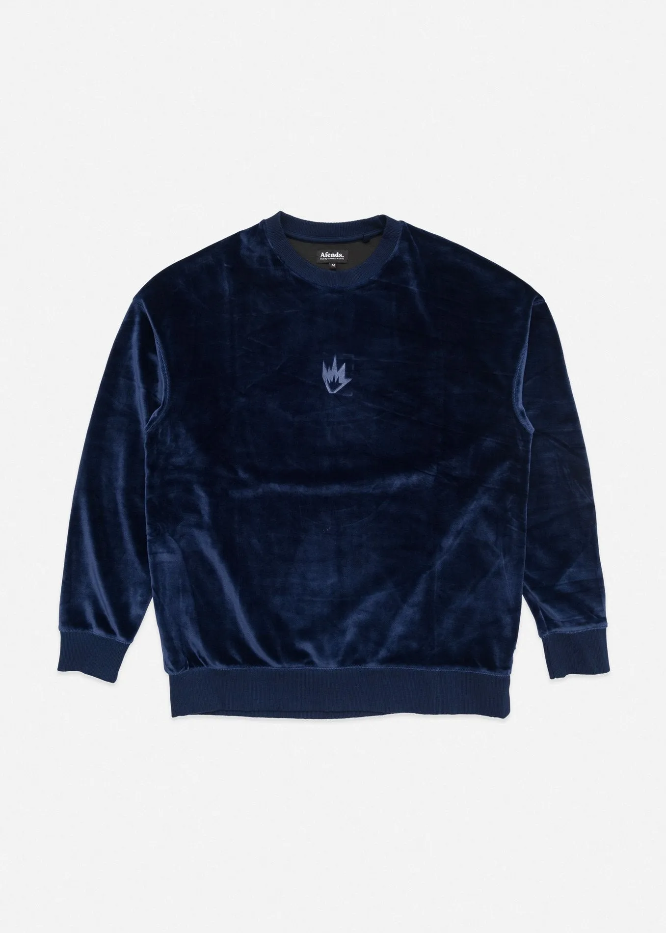 Afends Mens Velour Flame - Relaxed Crew Neck