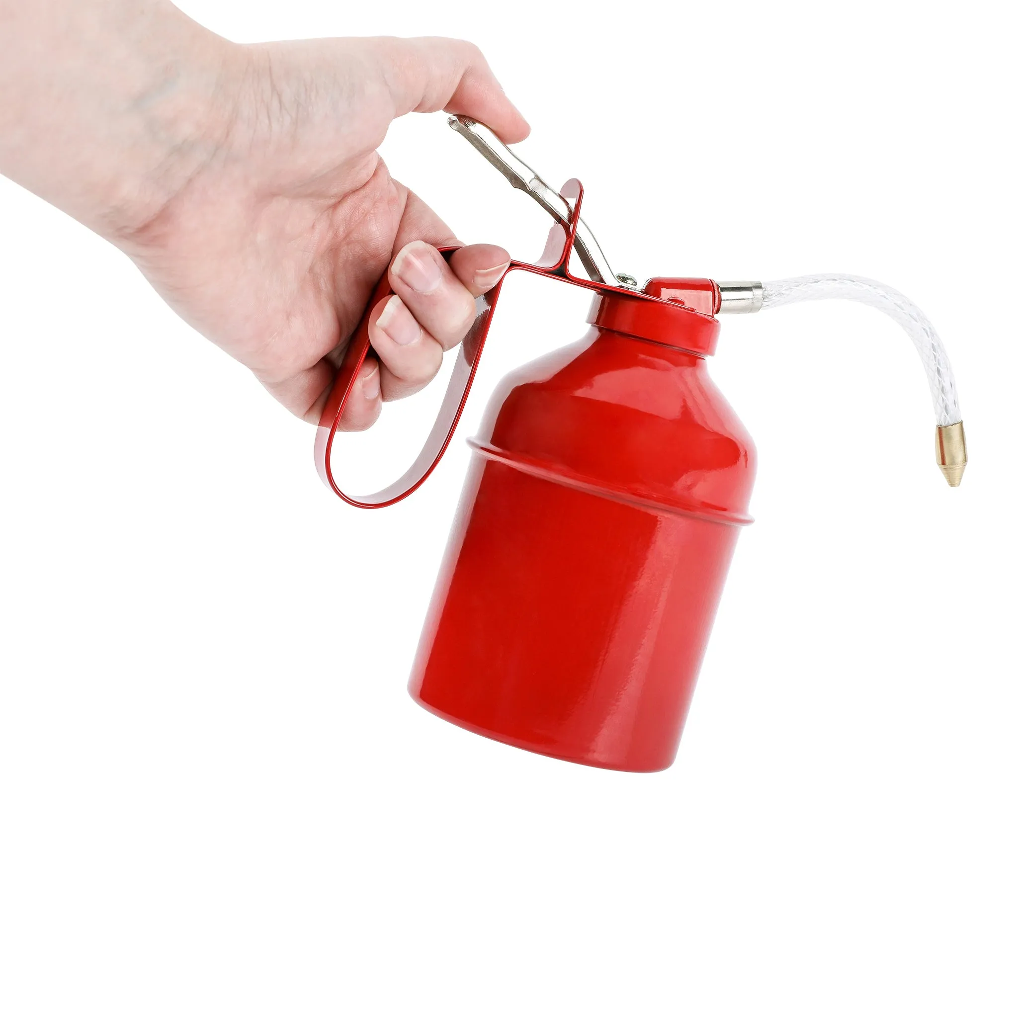 ARES 55010 - 16oz Red Lever Style Oiler Can