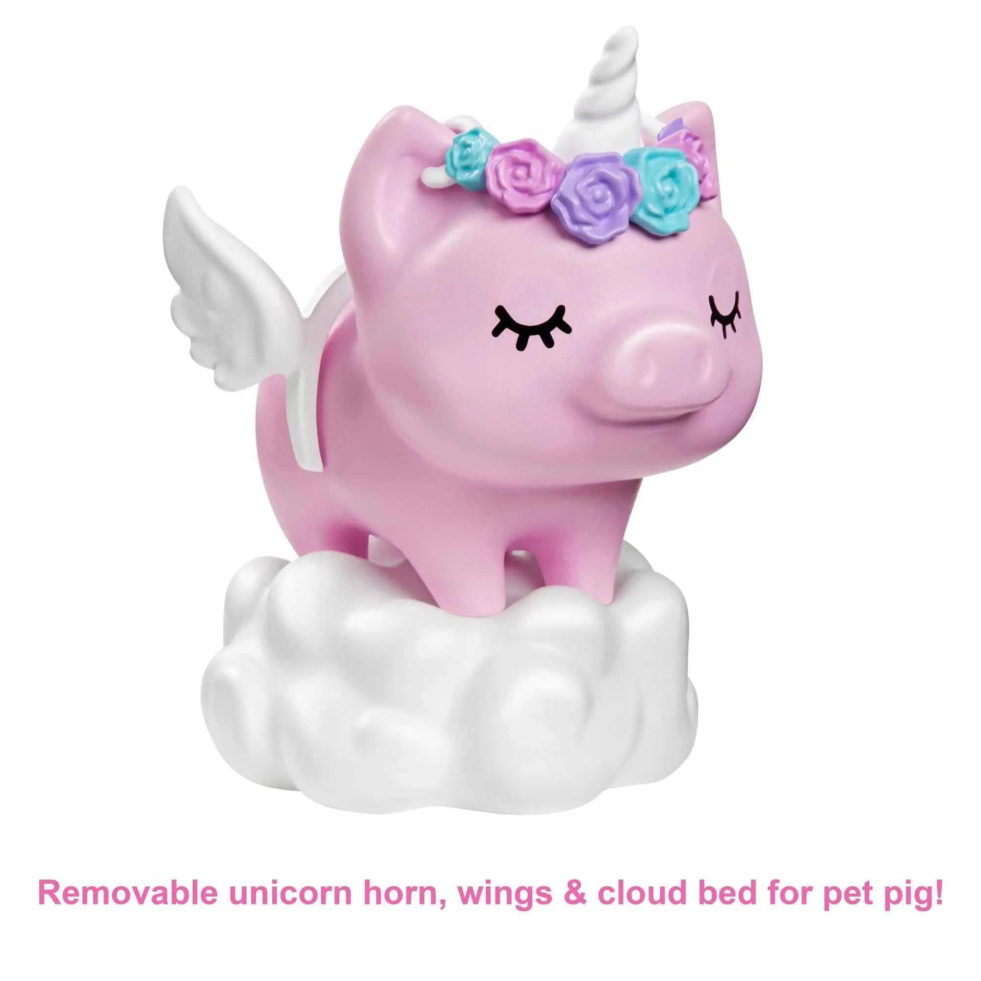 Barbie Extra Doll #3 - Pink Fluffy Coat with Unicorn Pig Pet