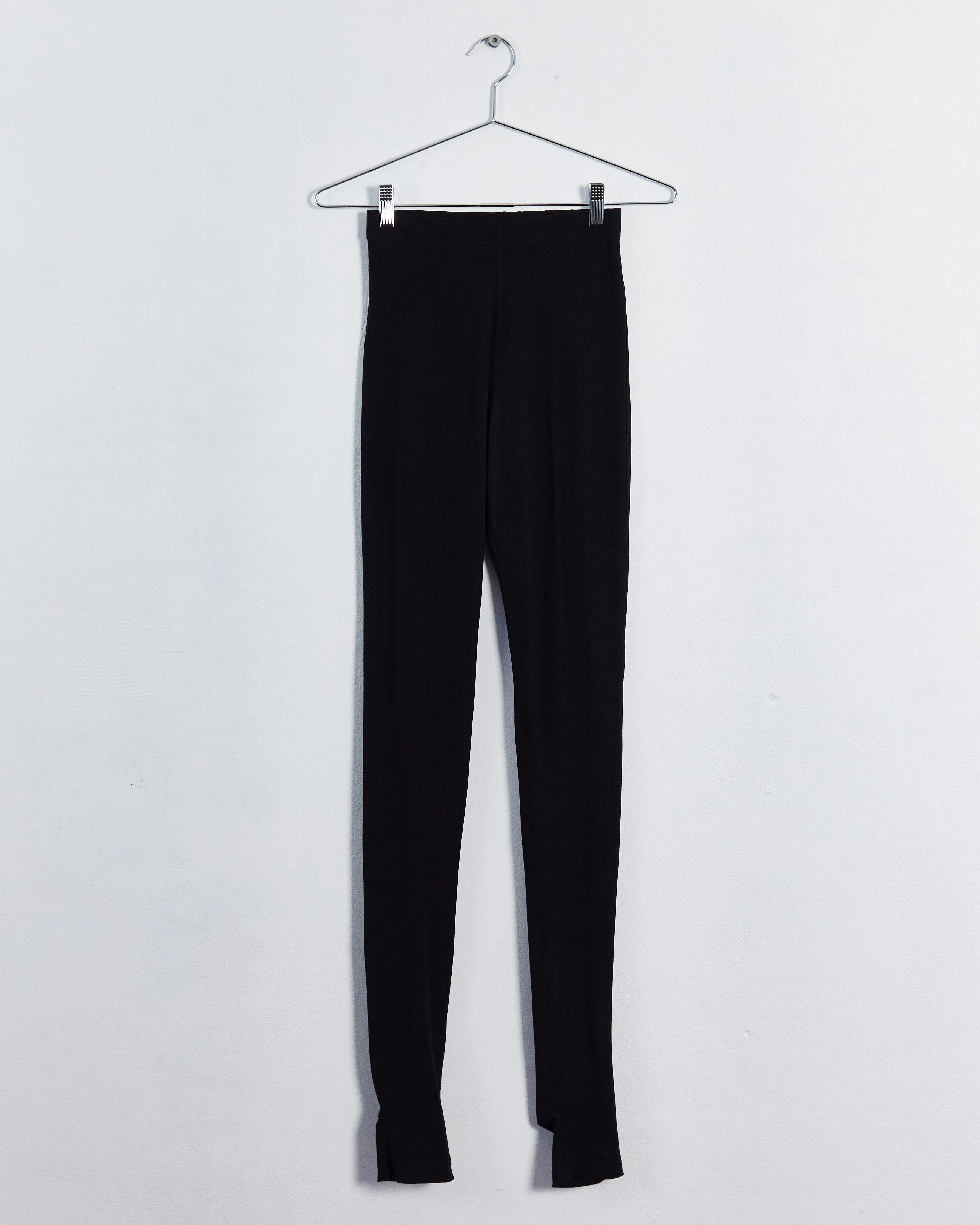 Bassike lycra over foot leggings, black, 8