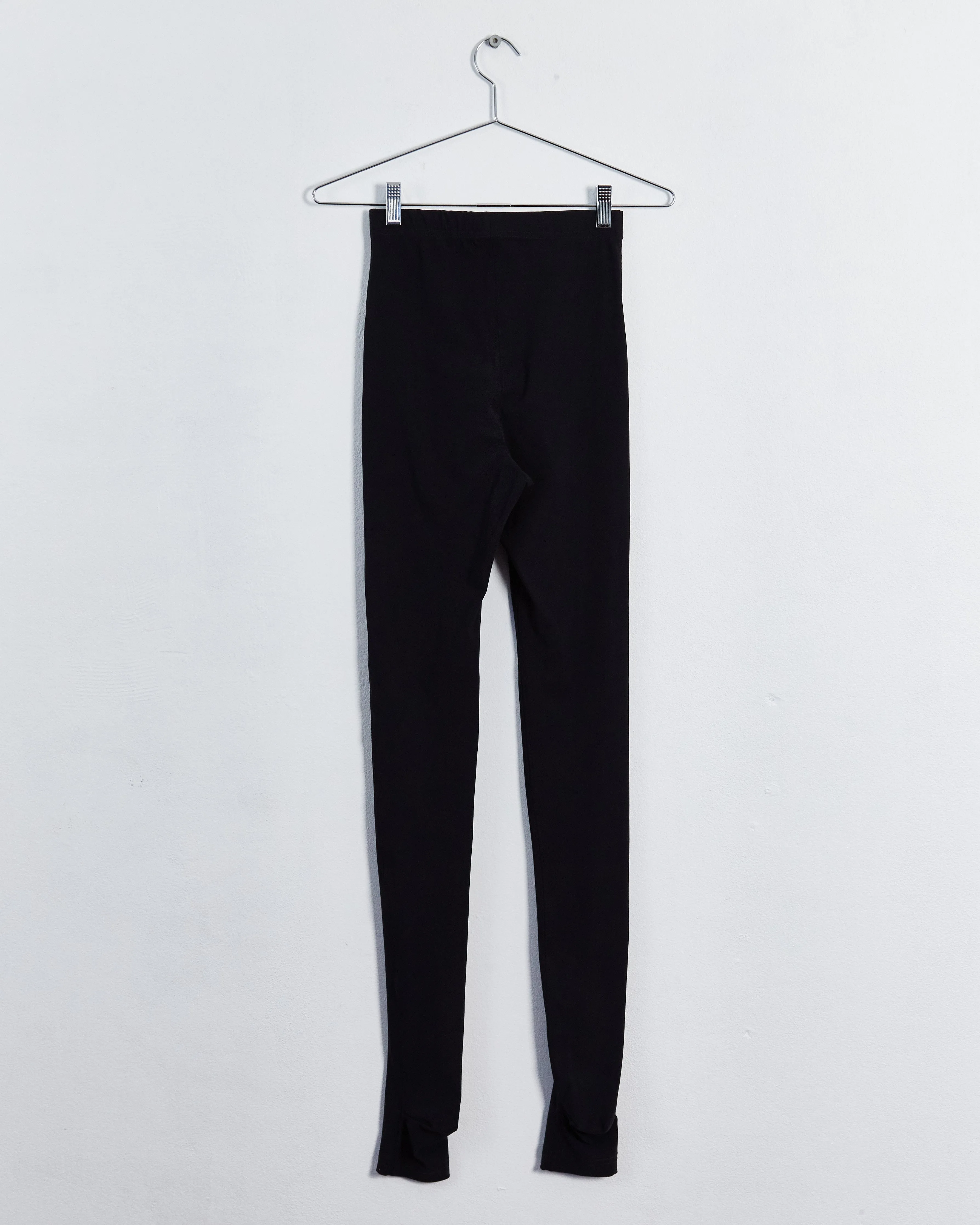 Bassike lycra over foot leggings, black, 8