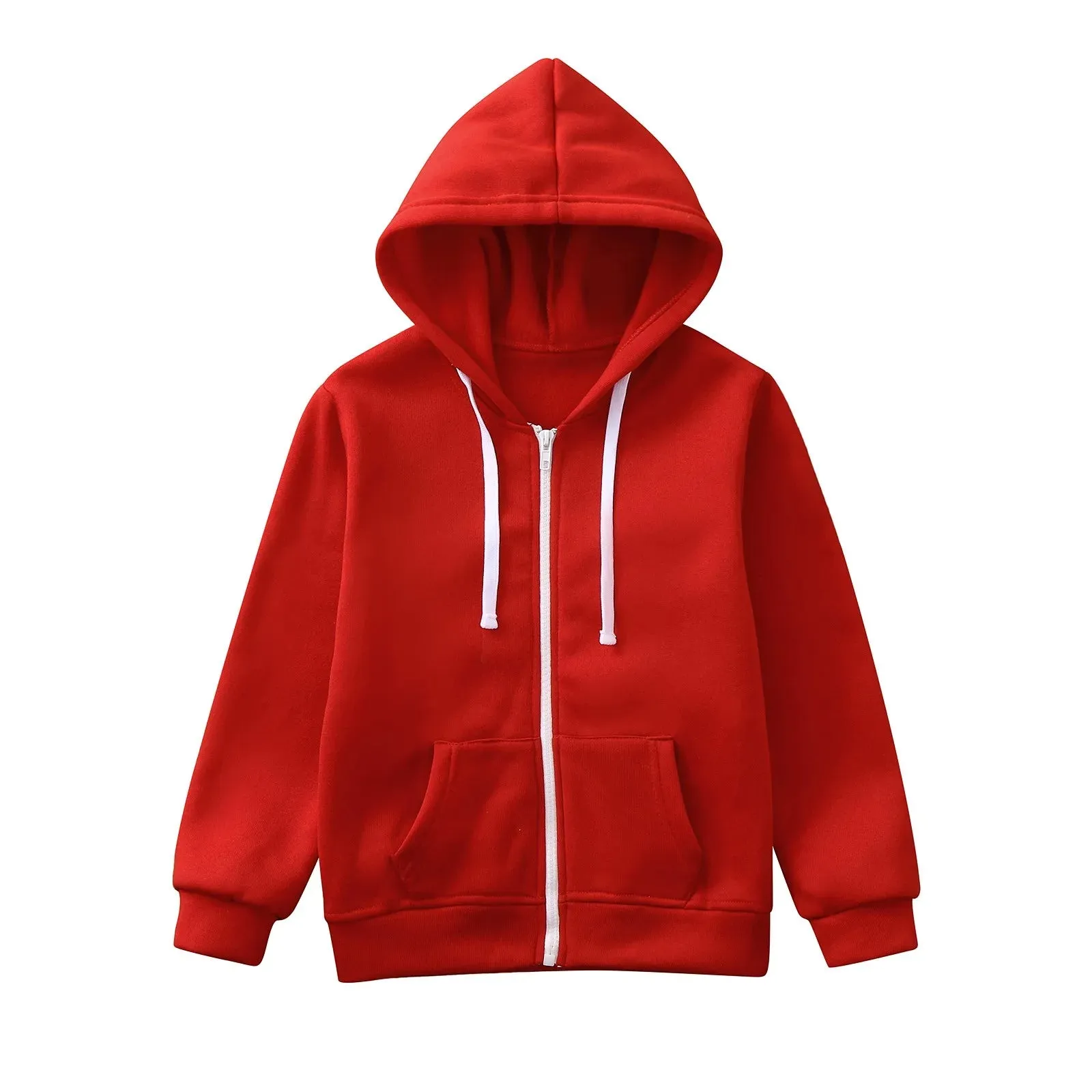 Boys Windbreaker Jacket Top Kids Solid Color Zip Up Hoodie Top Boys Long Sleeve Girls Kids Boys Coat&Jacket