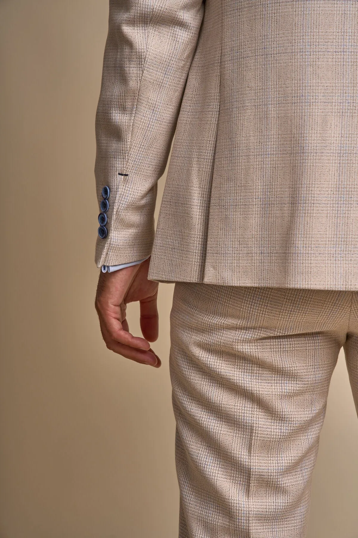 Caridi Beige Tweed Trousers