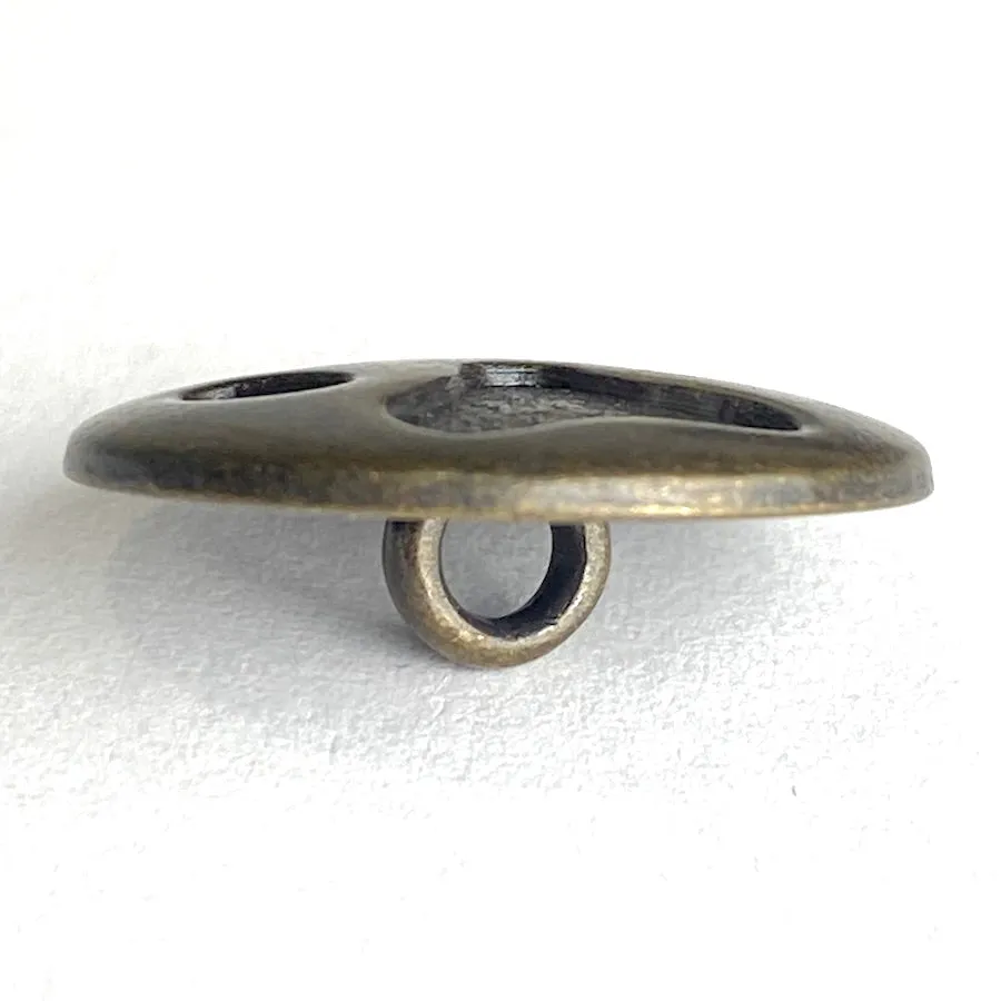 Cat Paw Antique Brass 13/16" Shank Back Metal Button 20mm  #FJ-44