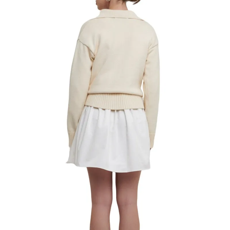 Custom Cashmere Polo Sweater - Women's Luxury Knitted Top