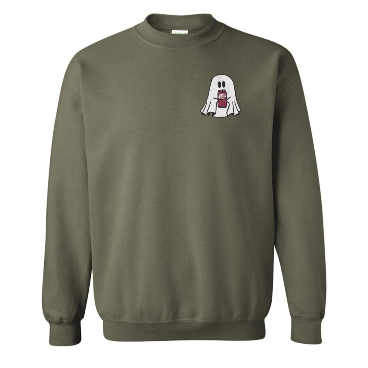 'Dr. Pepper Ghost' Embroidered Crewneck Sweatshirt