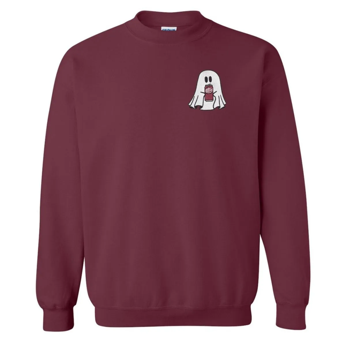 'Dr. Pepper Ghost' Embroidered Crewneck Sweatshirt