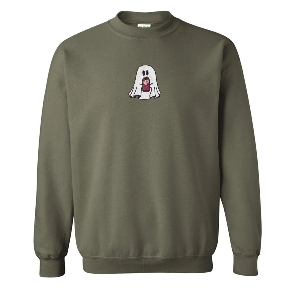 'Dr. Pepper Ghost' Embroidered Crewneck Sweatshirt