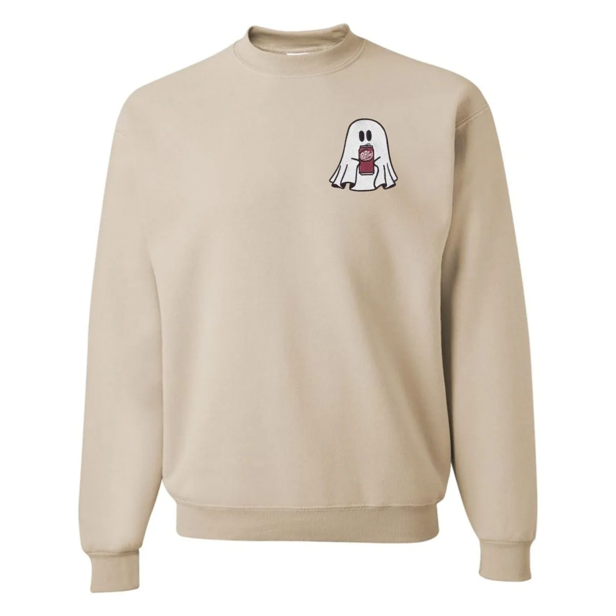 'Dr. Pepper Ghost' Embroidered Crewneck Sweatshirt