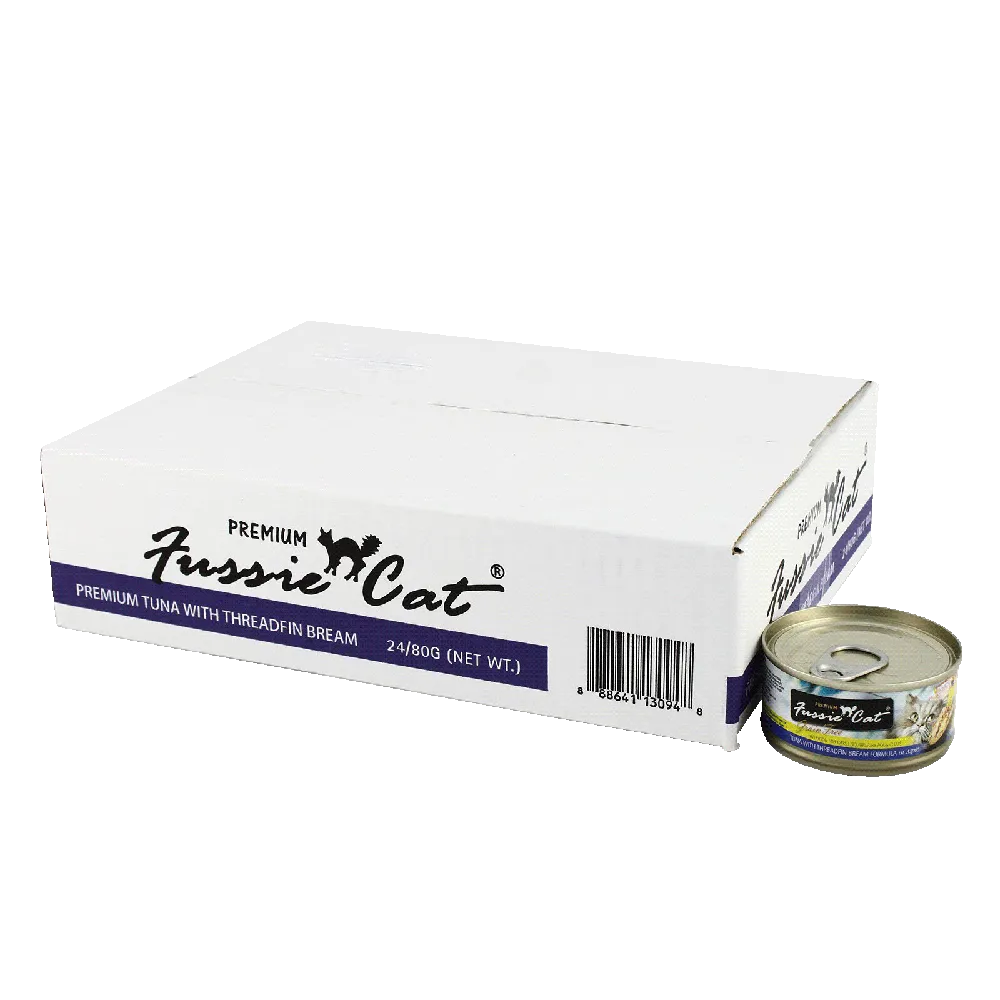 Fussie Cat Black Label Tuna with Threadfin Bream in Aspic 80g