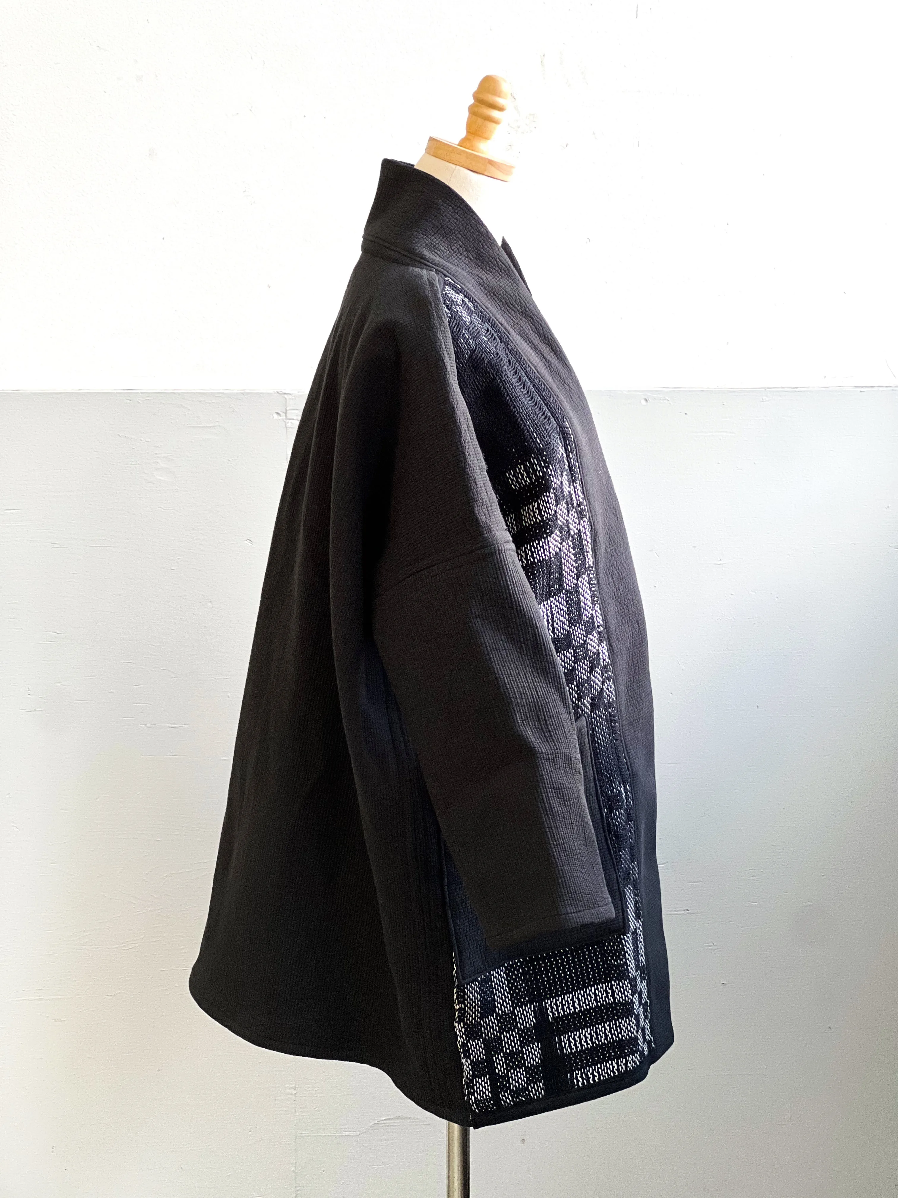 Handwoven Haori graphite Black