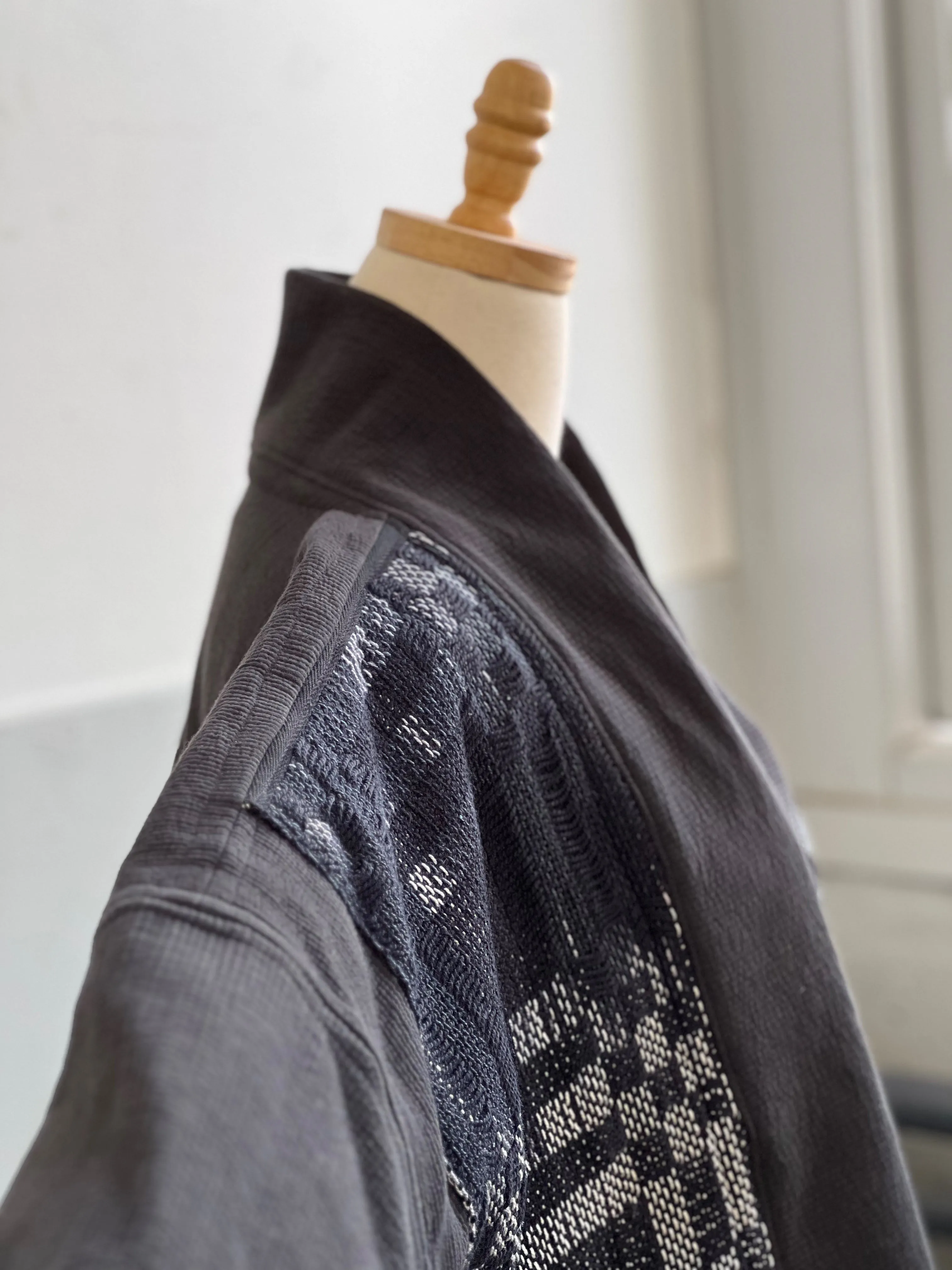 Handwoven Haori graphite Black