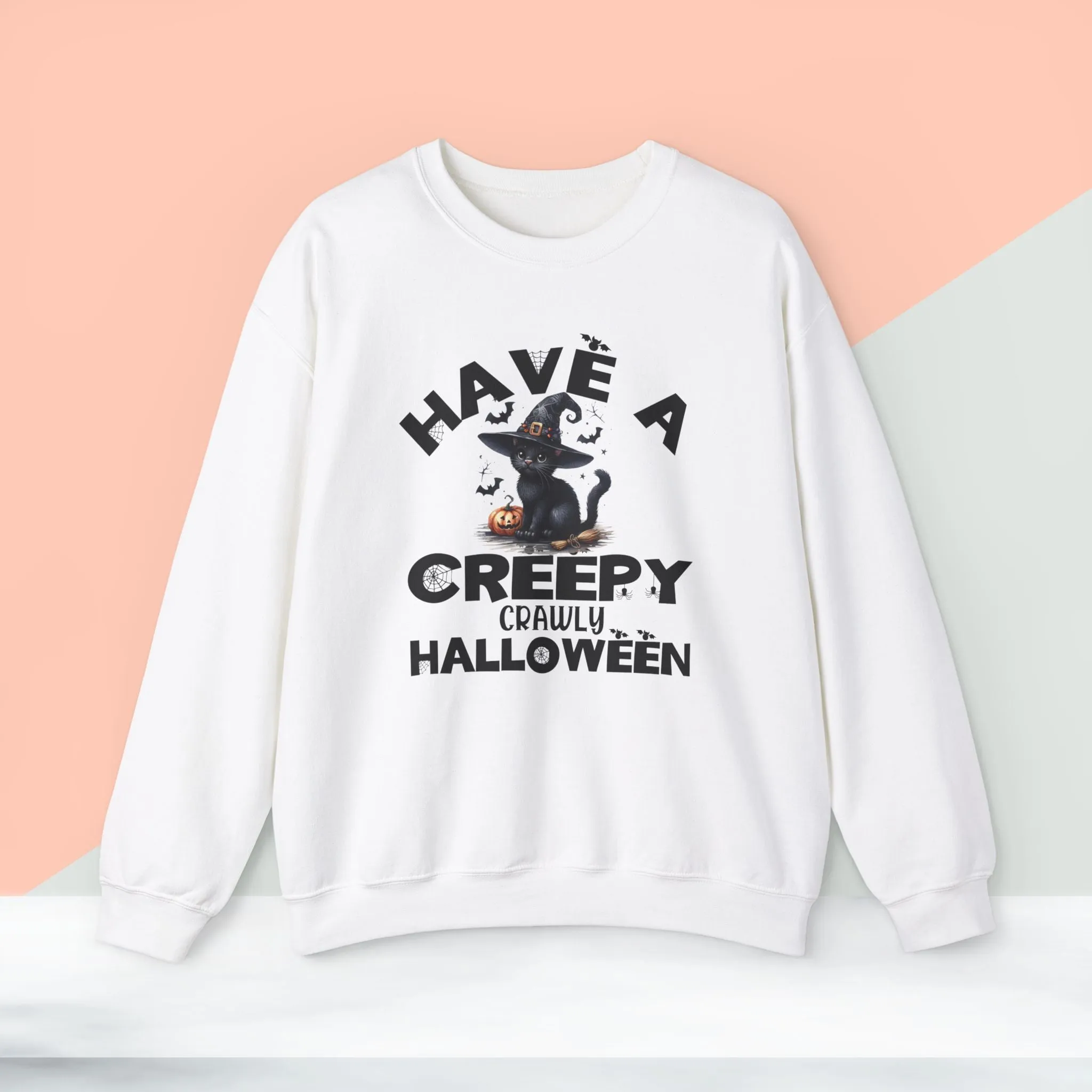 Have A Creepy Crawly Halloween Sweatshirt, Happy Halloween Sweatshirt - Unisex Heavy Blend Crewneck, Halloween Sweatshirt, Cute Spooky Ghost sweatshirt.
