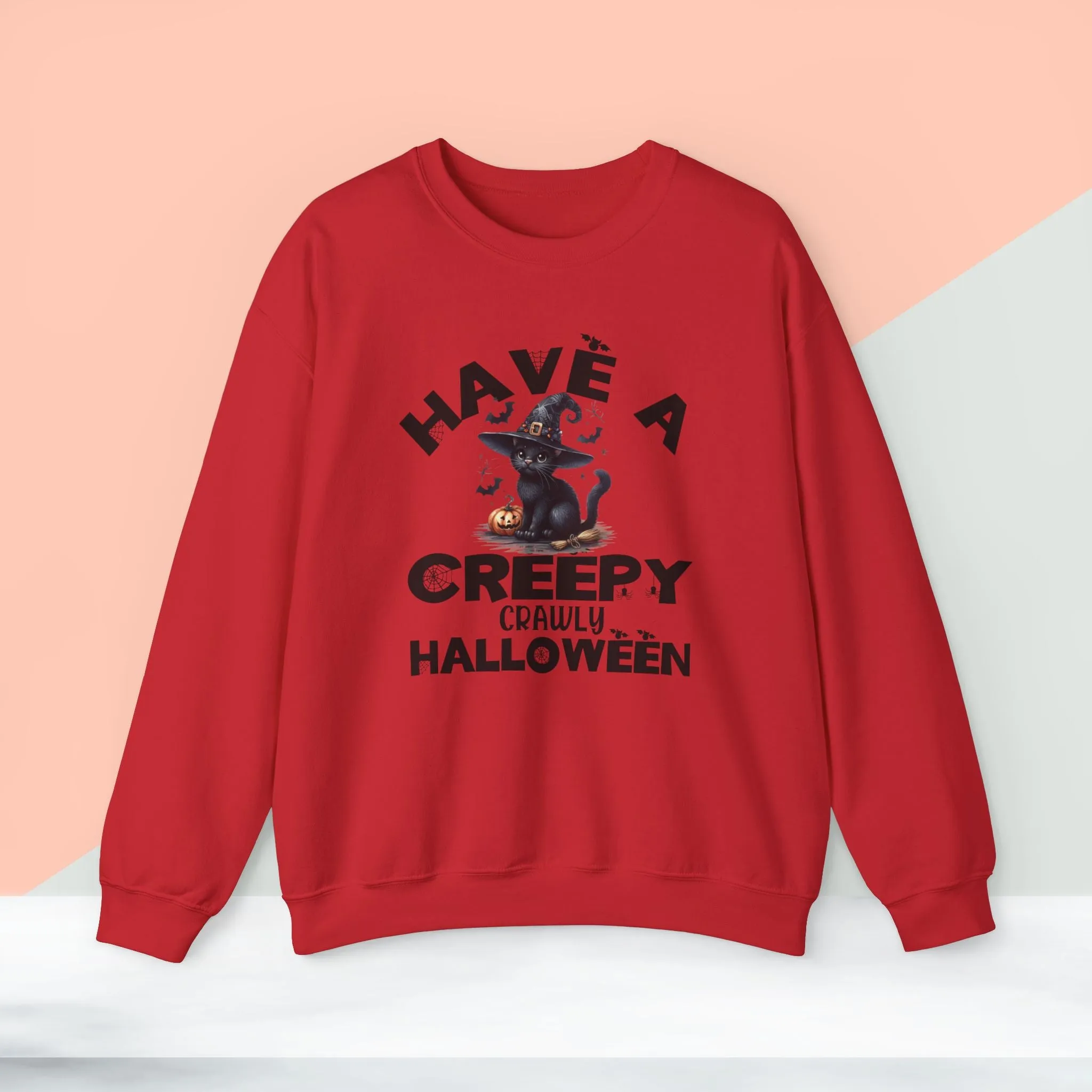 Have A Creepy Crawly Halloween Sweatshirt, Happy Halloween Sweatshirt - Unisex Heavy Blend Crewneck, Halloween Sweatshirt, Cute Spooky Ghost sweatshirt.