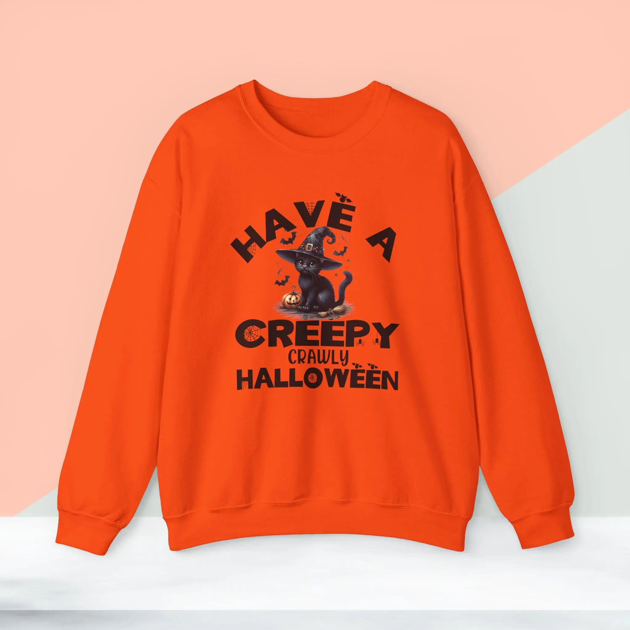 Have A Creepy Crawly Halloween Sweatshirt, Happy Halloween Sweatshirt - Unisex Heavy Blend Crewneck, Halloween Sweatshirt, Cute Spooky Ghost sweatshirt.