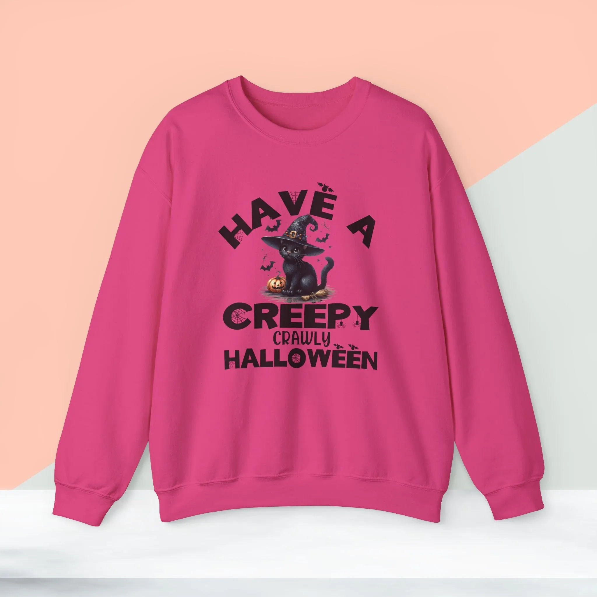 Have A Creepy Crawly Halloween Sweatshirt, Happy Halloween Sweatshirt - Unisex Heavy Blend Crewneck, Halloween Sweatshirt, Cute Spooky Ghost sweatshirt.