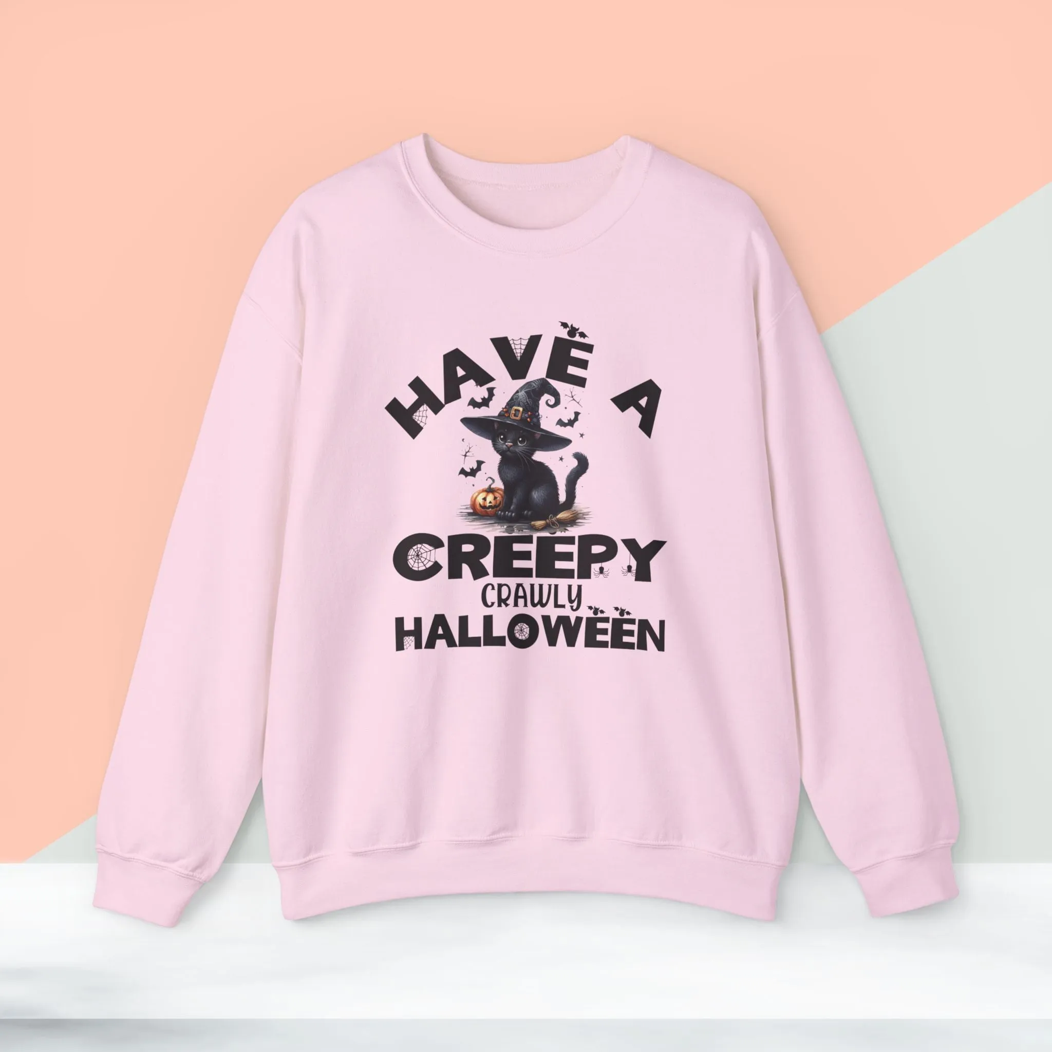 Have A Creepy Crawly Halloween Sweatshirt, Happy Halloween Sweatshirt - Unisex Heavy Blend Crewneck, Halloween Sweatshirt, Cute Spooky Ghost sweatshirt.