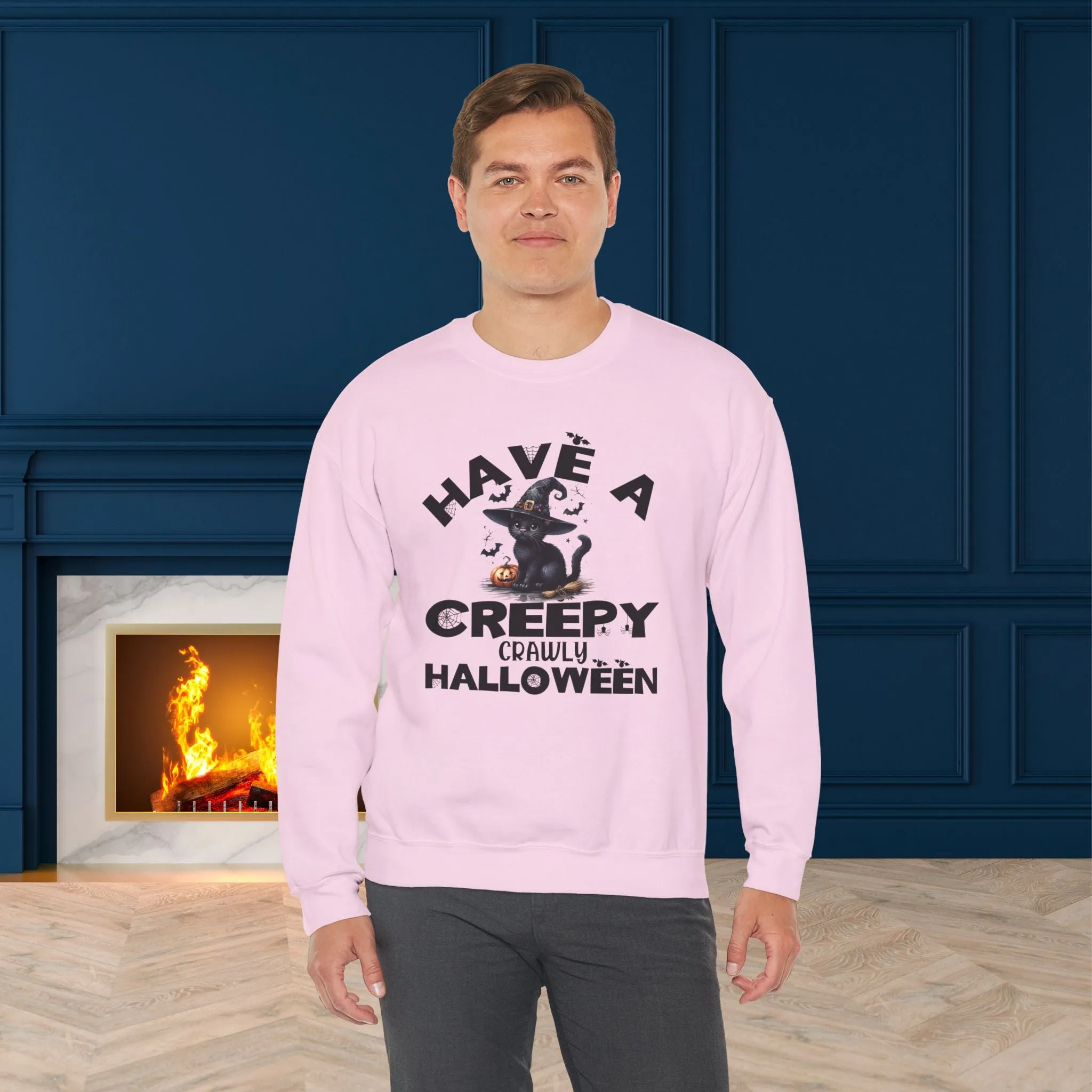 Have A Creepy Crawly Halloween Sweatshirt, Happy Halloween Sweatshirt - Unisex Heavy Blend Crewneck, Halloween Sweatshirt, Cute Spooky Ghost sweatshirt.