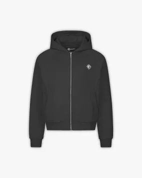 INSIDE OUT ZIP HOODIE ASH GREY