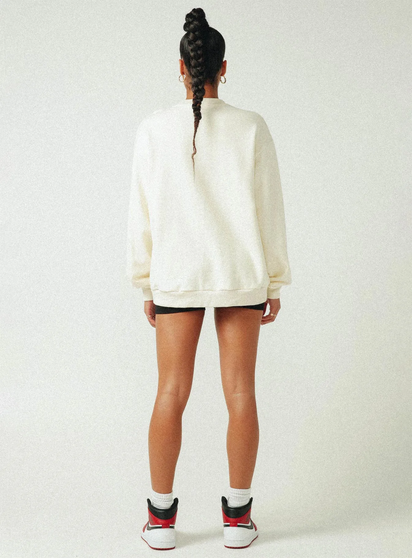 JGR & STN Oversized Sweatshirt Vanilla/Black