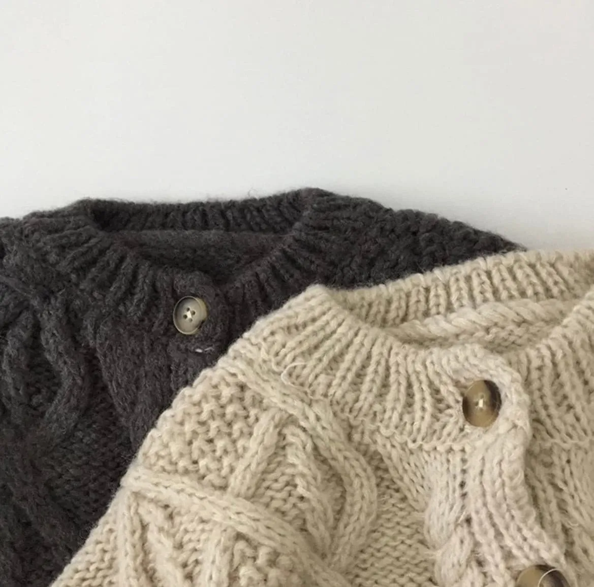 Knitted Crochet  Cardigan Jumper - Tumeric