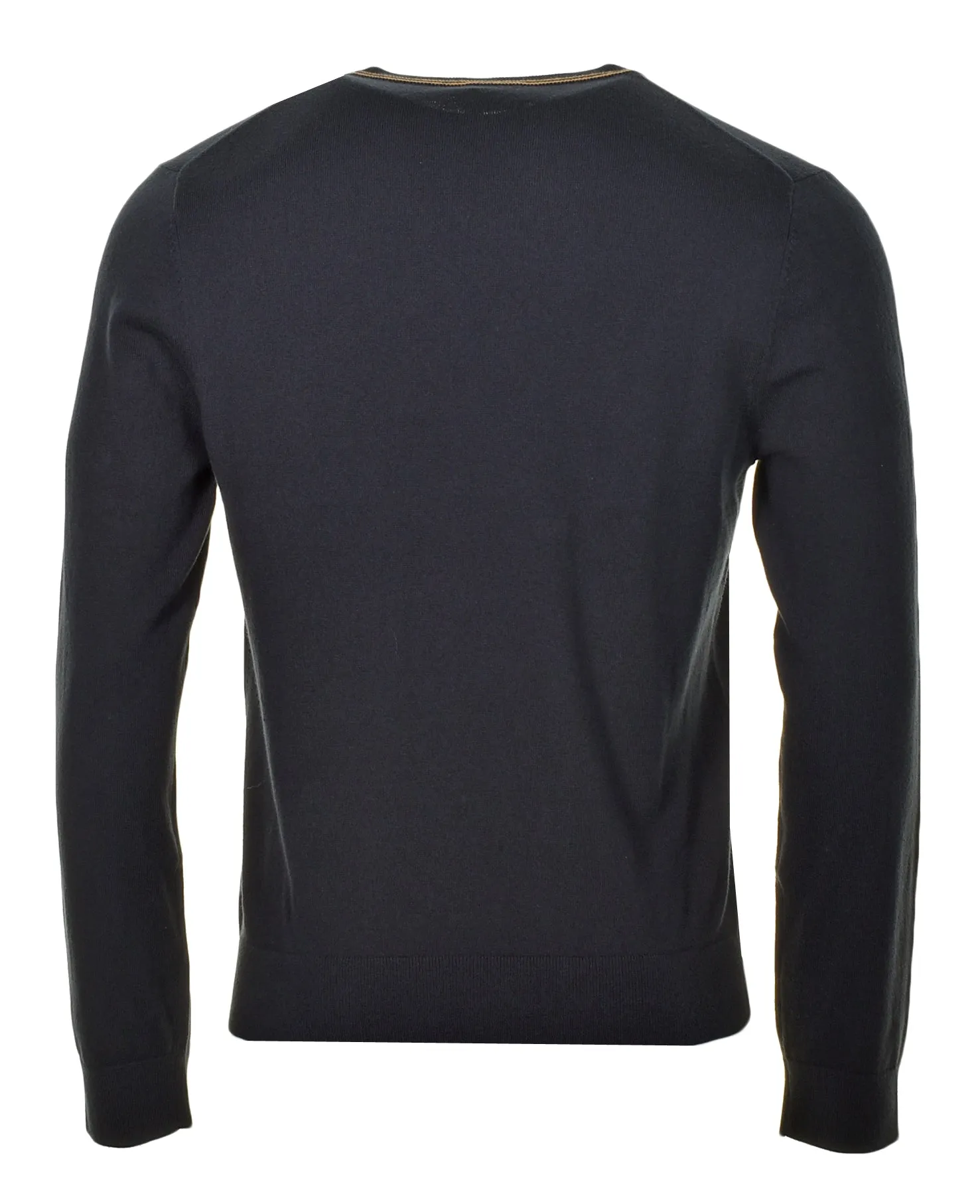 Knitted Zebra Crew Jumper Black