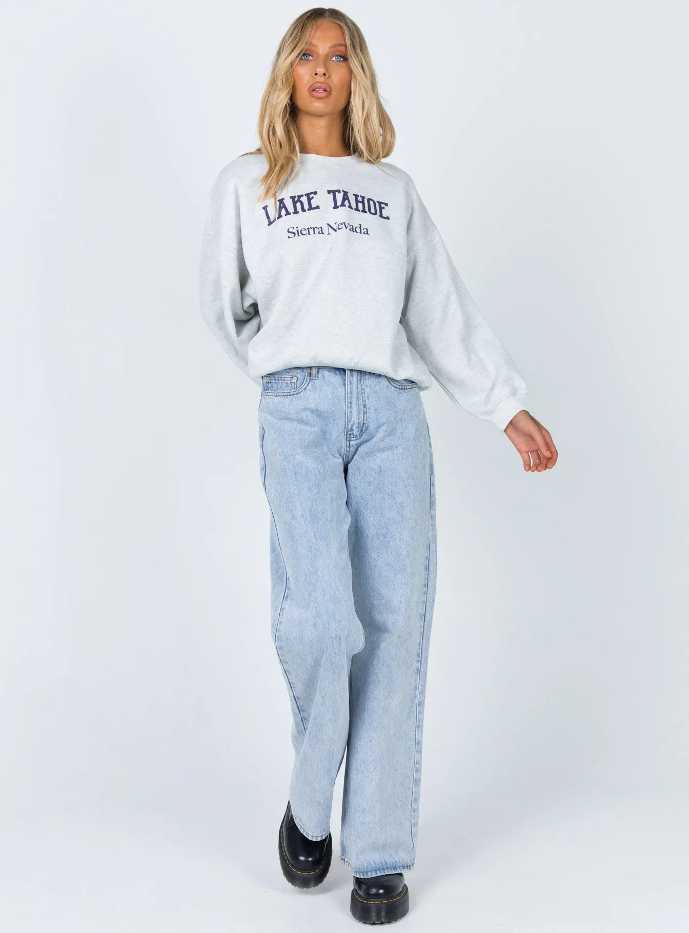 Lake Tahoe Crewneck Sweatshirt Grey