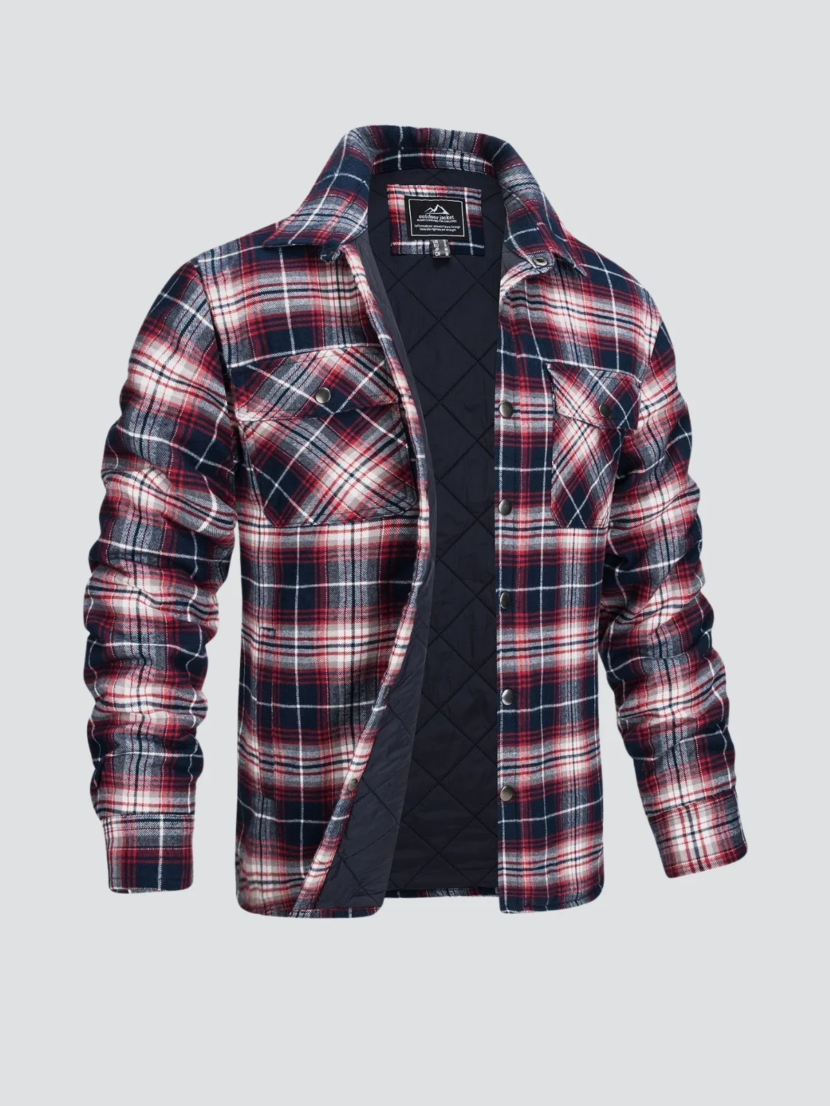 Men's Striped Flannel Shirt Jacket - Durable & Versatile Outdoor Wear