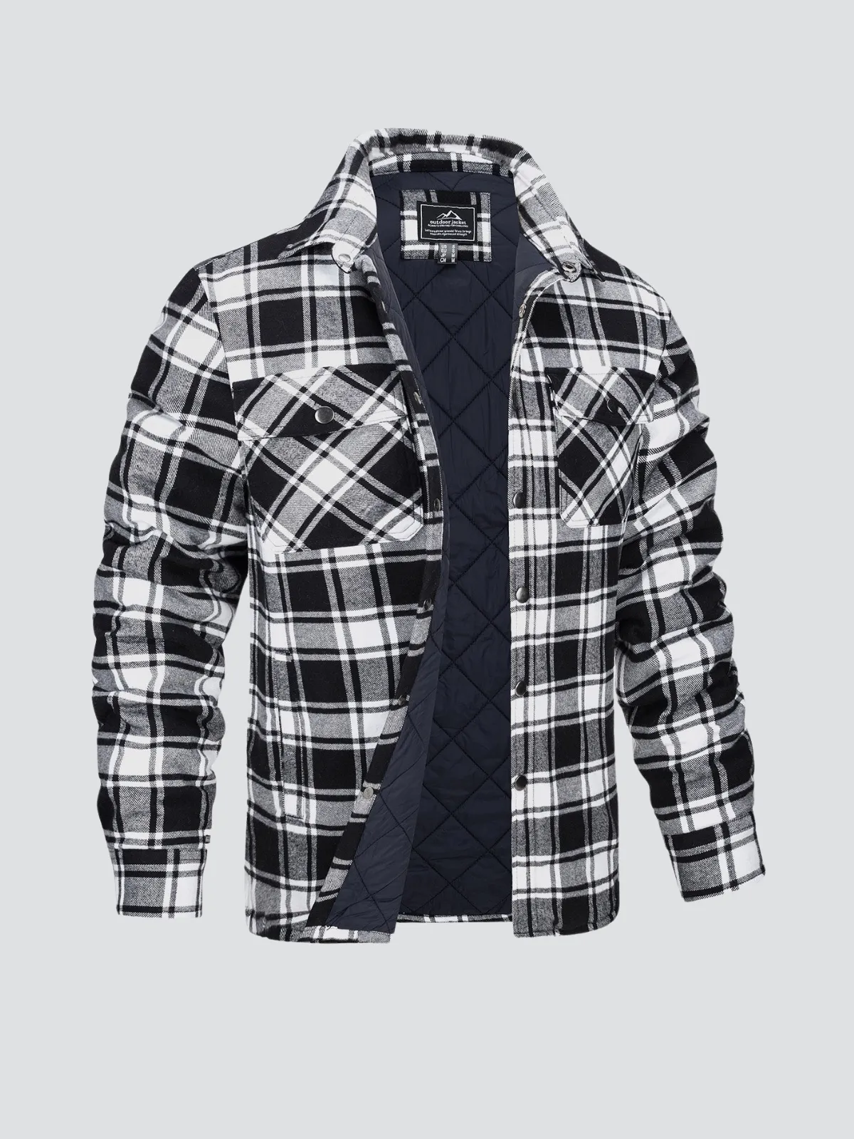 Men's Striped Flannel Shirt Jacket - Durable & Versatile Outdoor Wear