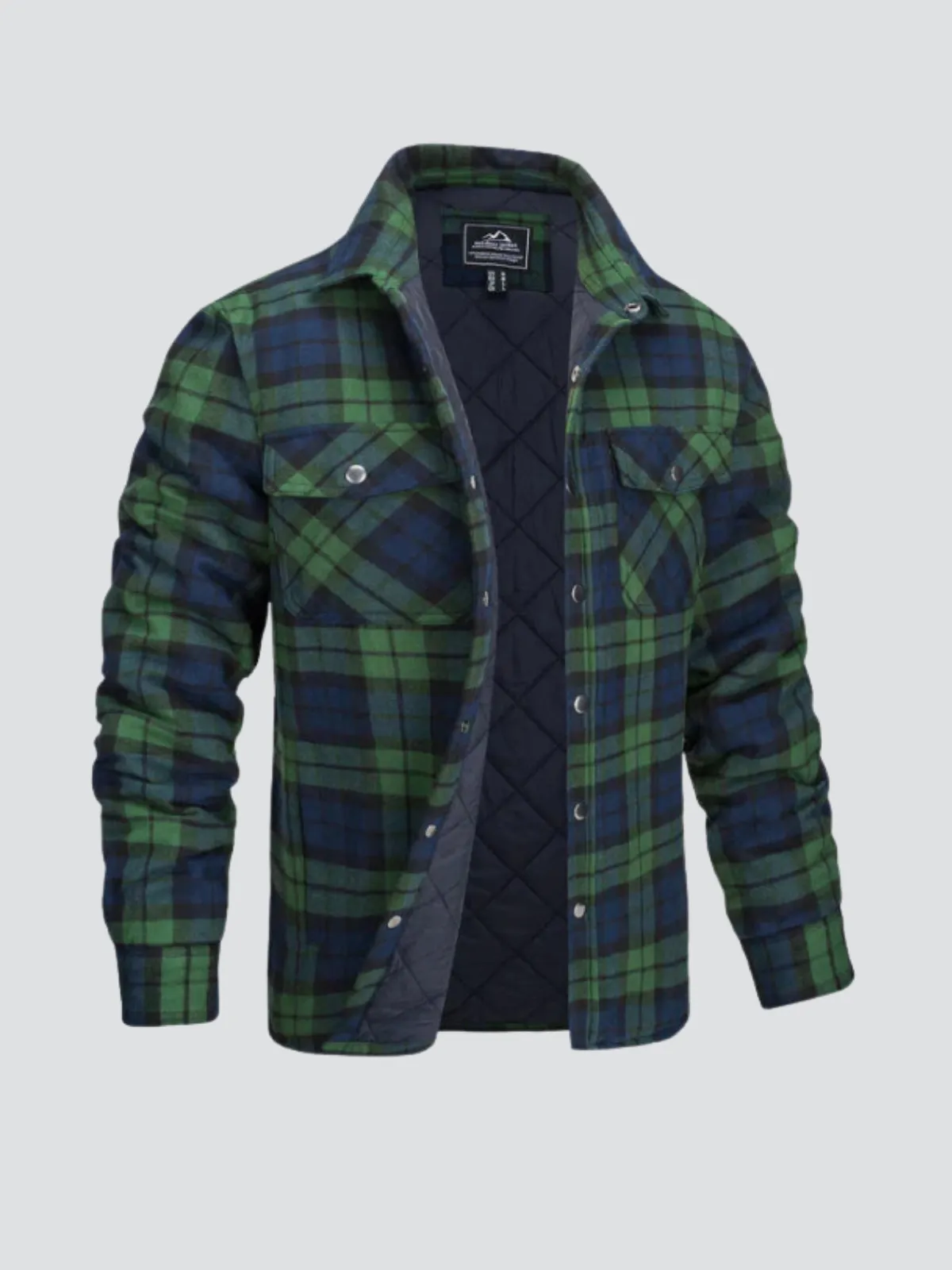 Men's Striped Flannel Shirt Jacket - Durable & Versatile Outdoor Wear
