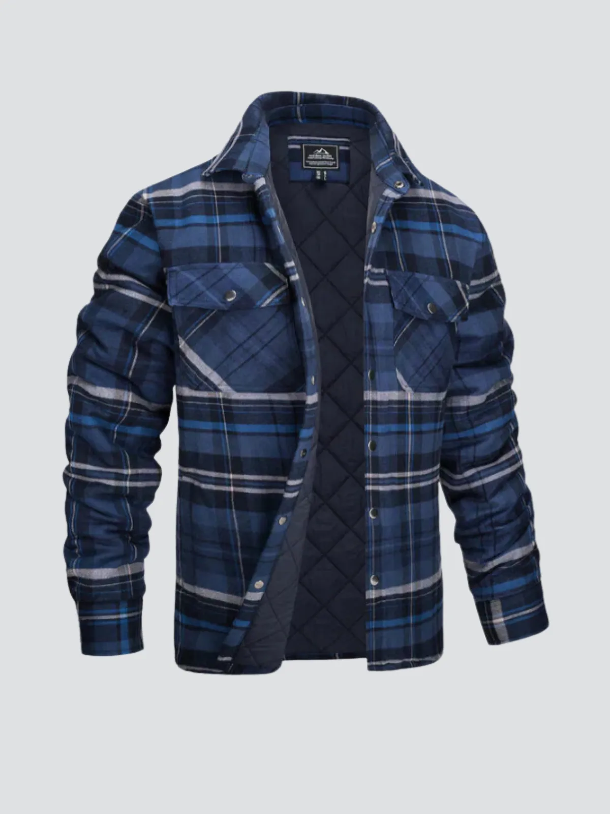 Men's Striped Flannel Shirt Jacket - Durable & Versatile Outdoor Wear