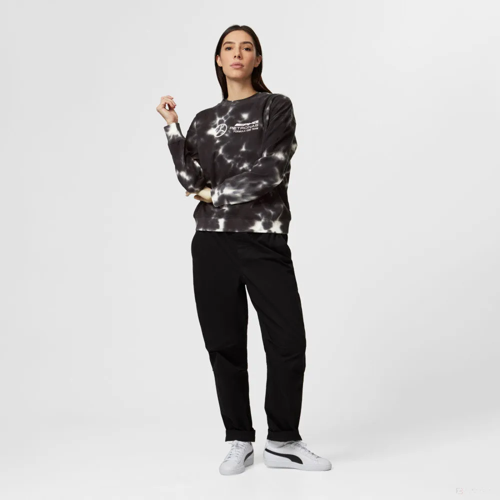 Mercedes Womens Tie Dye Crew, Grey