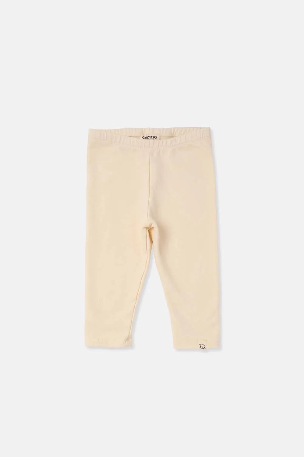 MY LITTLE COZMO SIMON DIAMOND QUILTED IVORY LEGGING SET