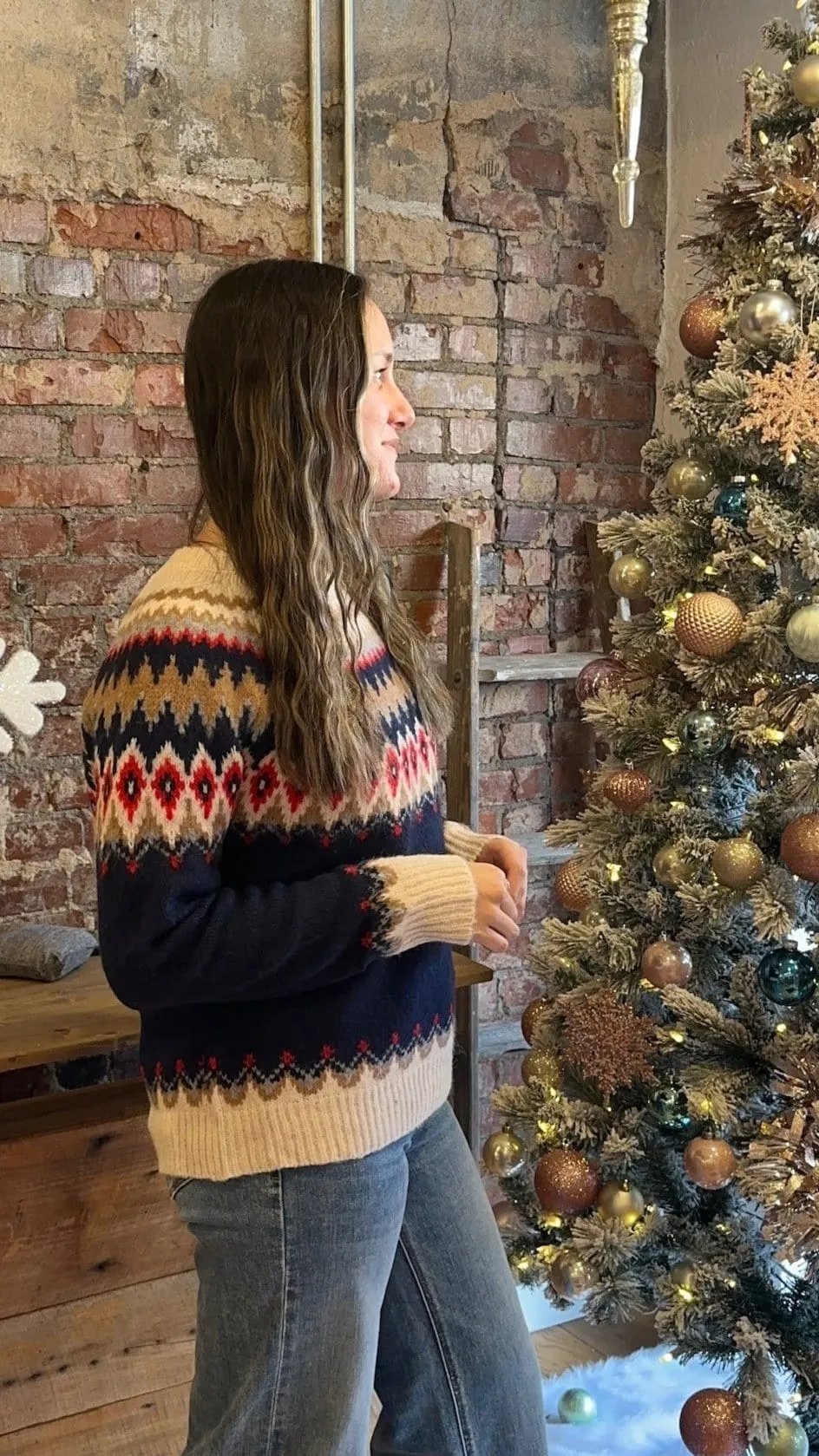 Navy Faire Isle Sweater