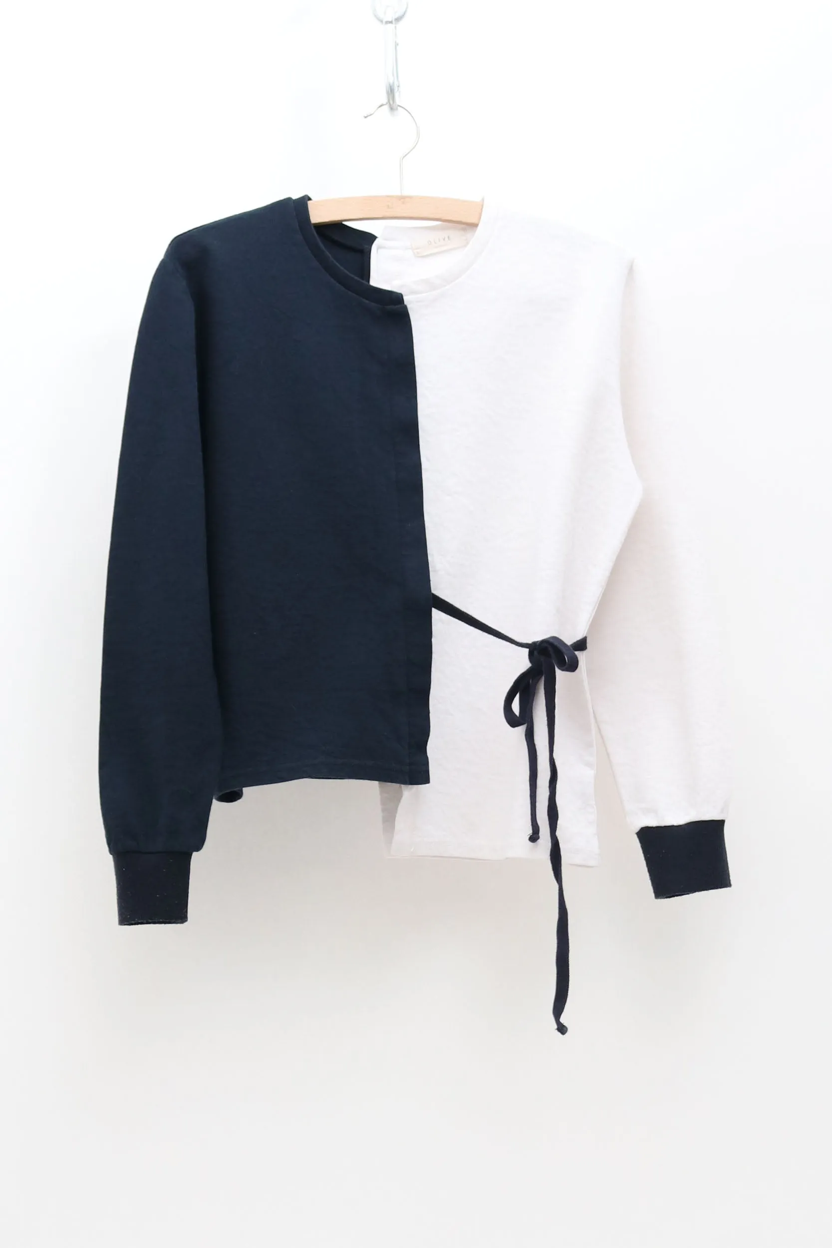 Olive Clothing Asymmetric Colour Block Top