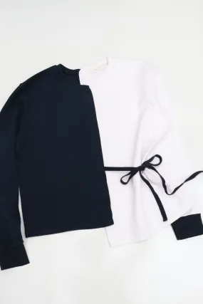 Olive Clothing Asymmetric Colour Block Top