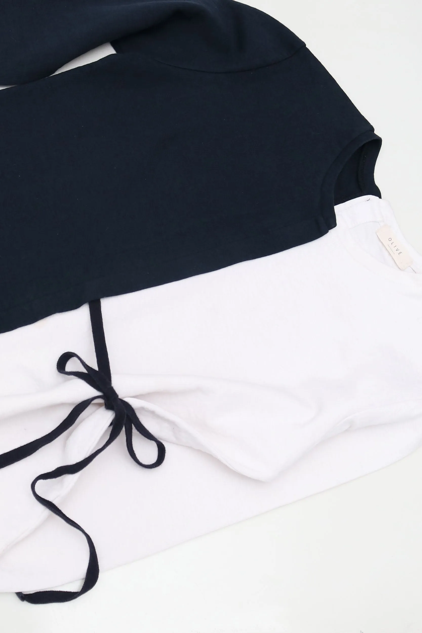 Olive Clothing Asymmetric Colour Block Top