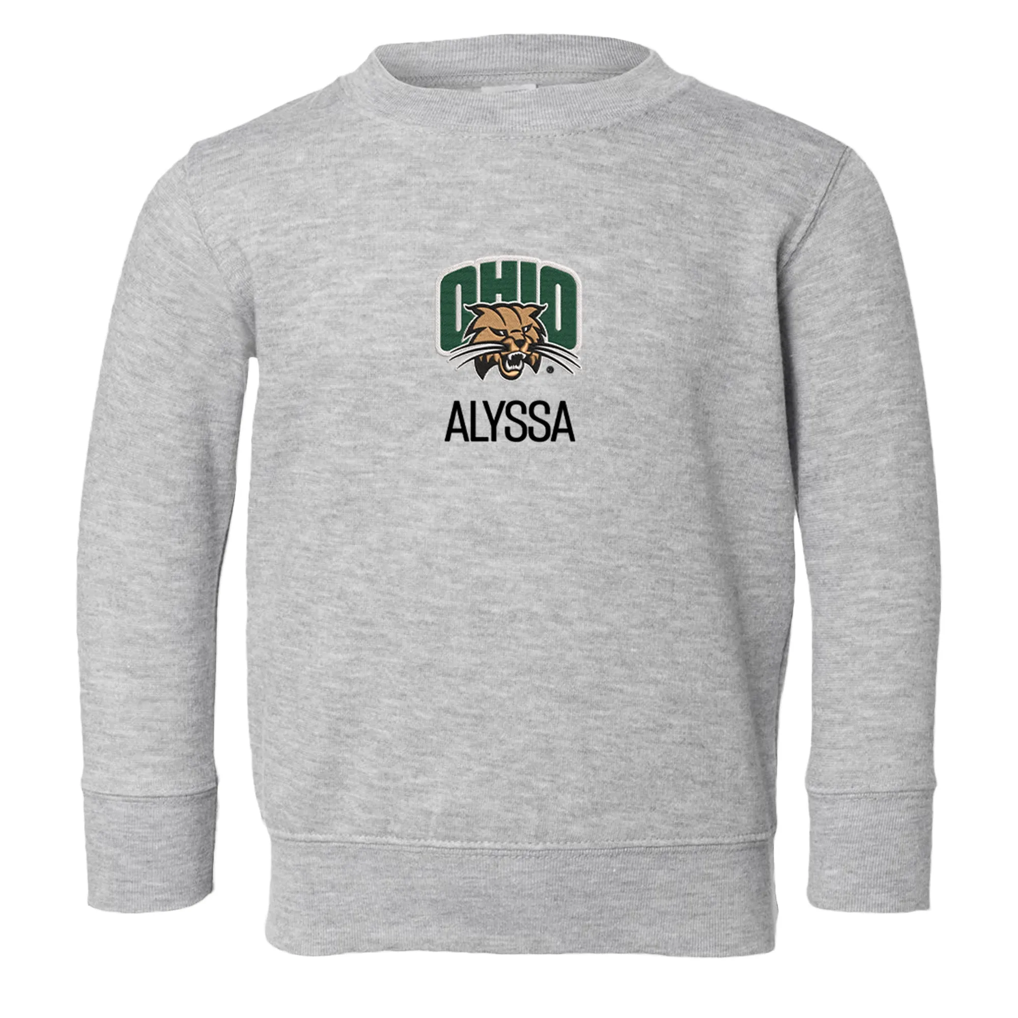 Personalized Ohio Bobcats Toddler Crewneck Sweatshirt