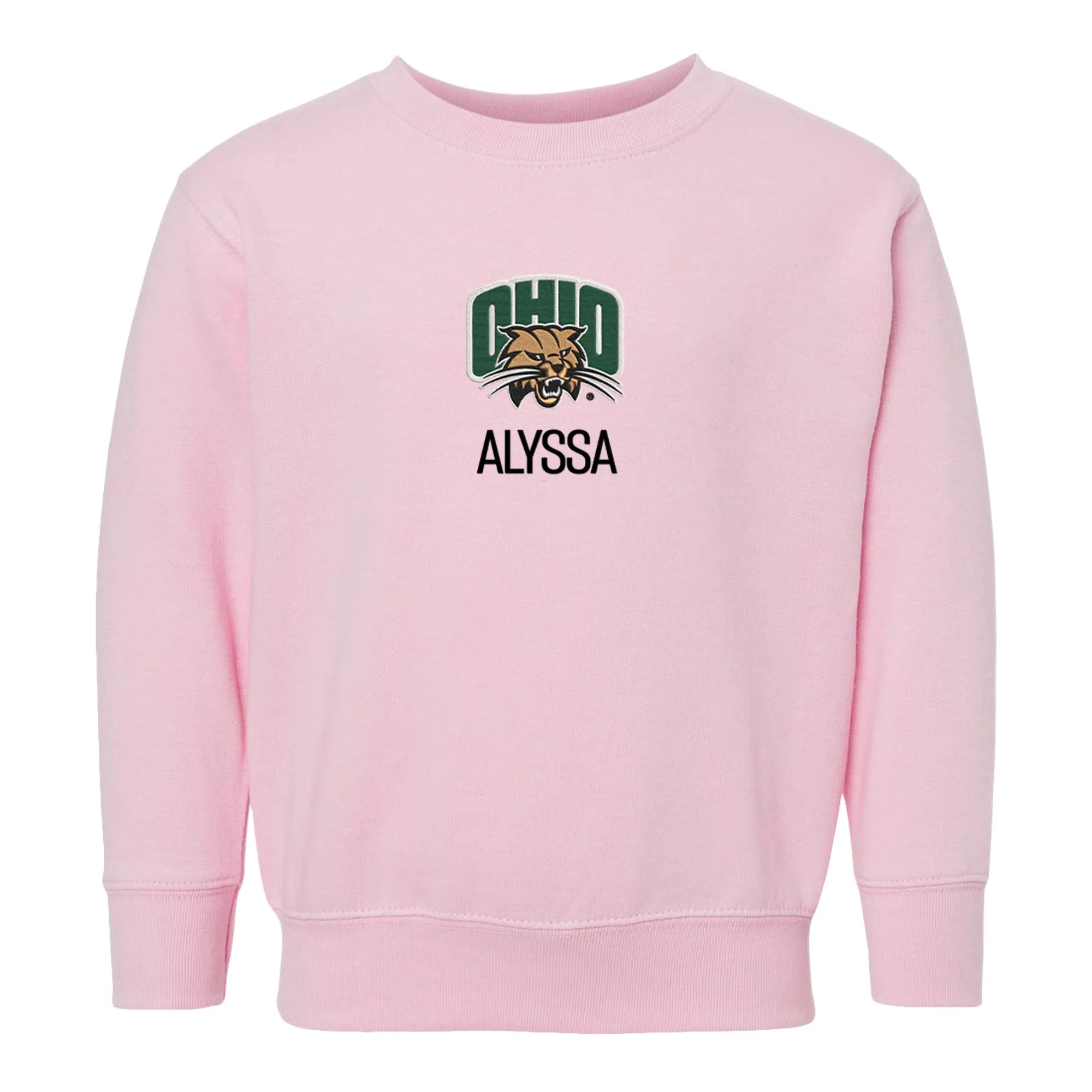 Personalized Ohio Bobcats Toddler Crewneck Sweatshirt