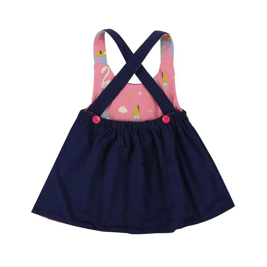 Pink and Swan Reversible Dress