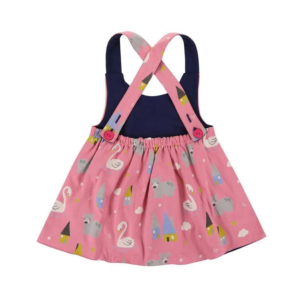 Pink and Swan Reversible Dress