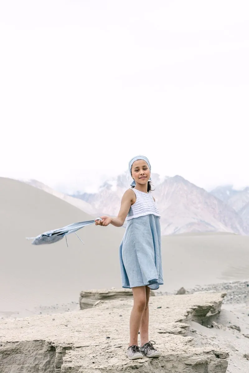 Pleated yoke frock