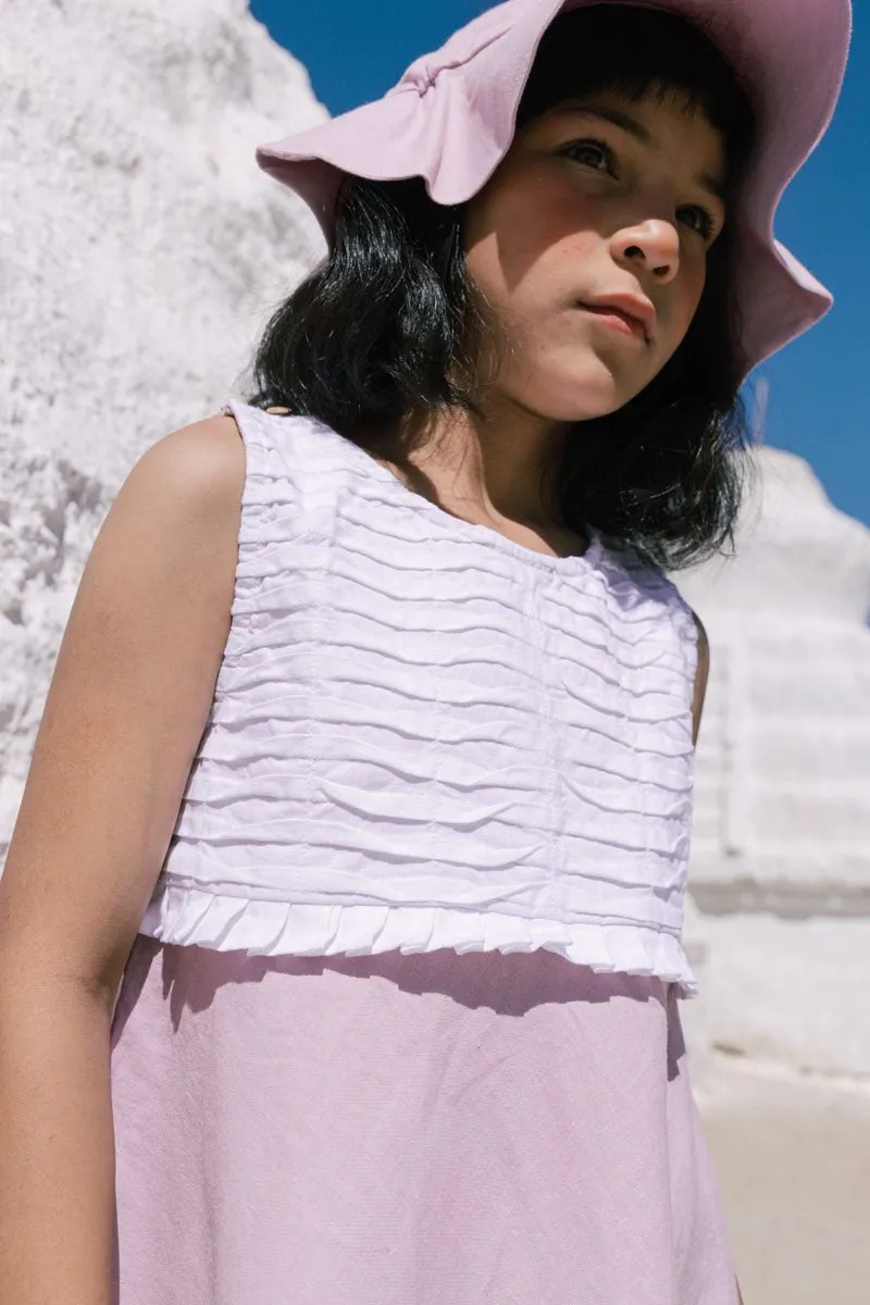 Pleated yoke frock