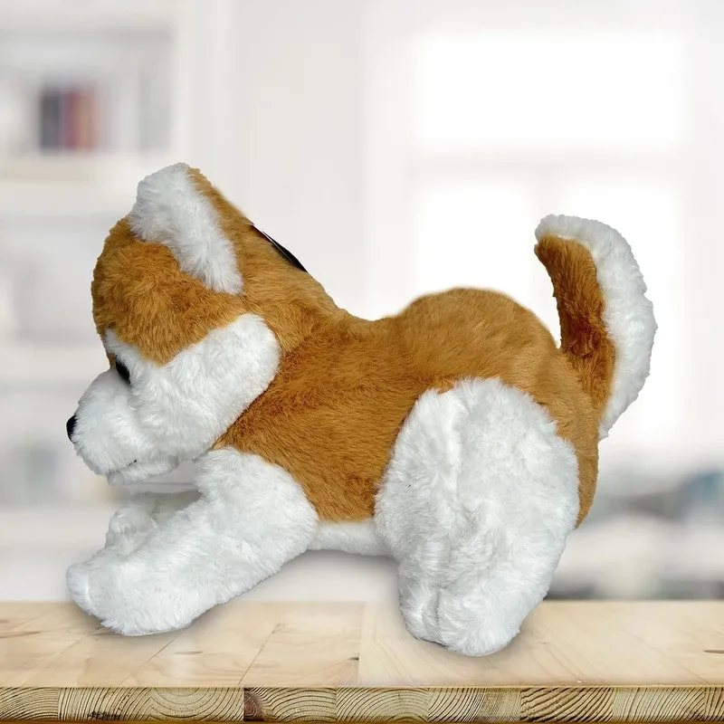 Plush Husky Dog Stuffed Animal Puppy Soft Toy - 30 CM (Brown)