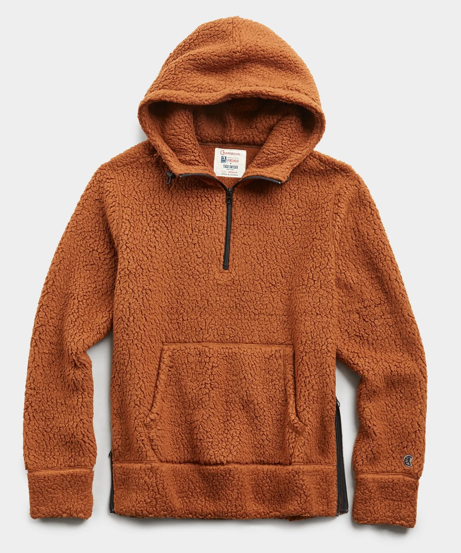 Polartec Sherpa Hoodie in Burnt Toffee