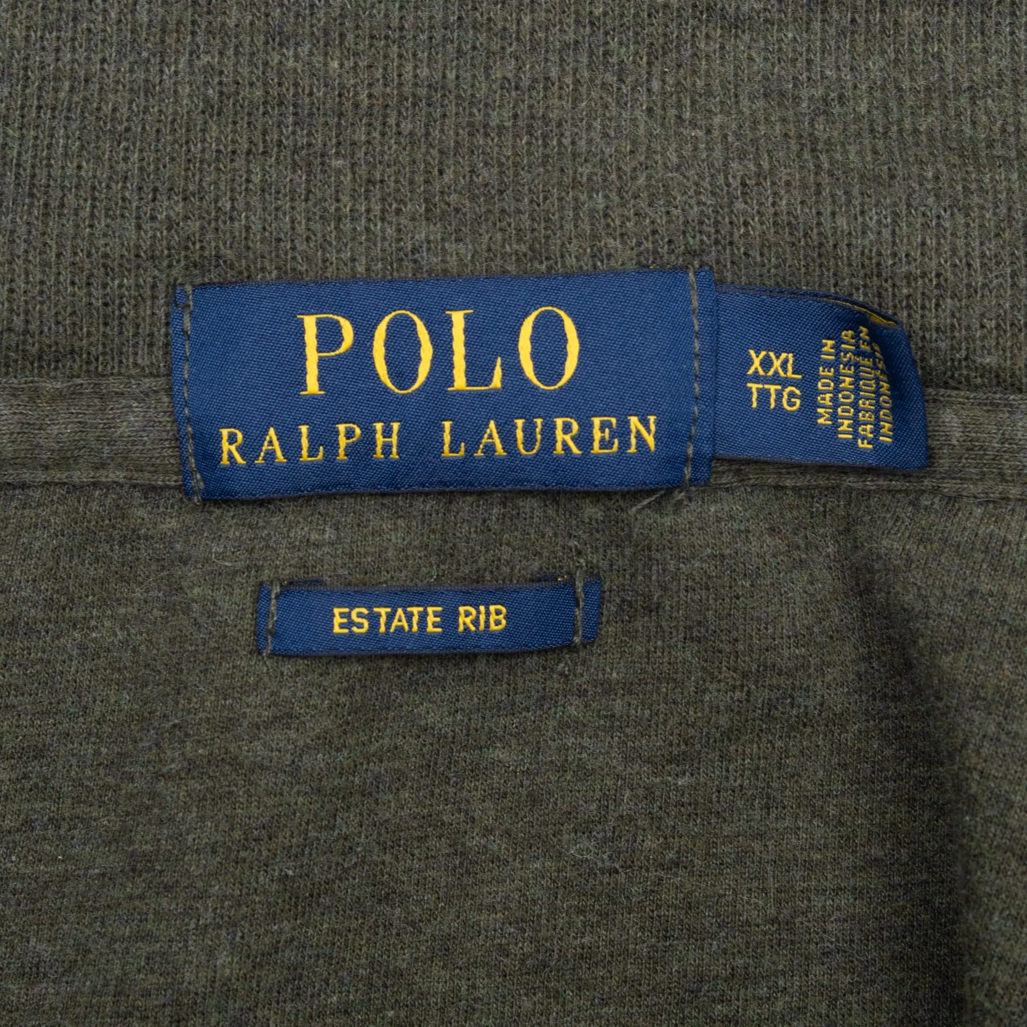 POLO RALPH LAUREN GREEN QUARTER 1/4 ZIP SWEATER 2XL