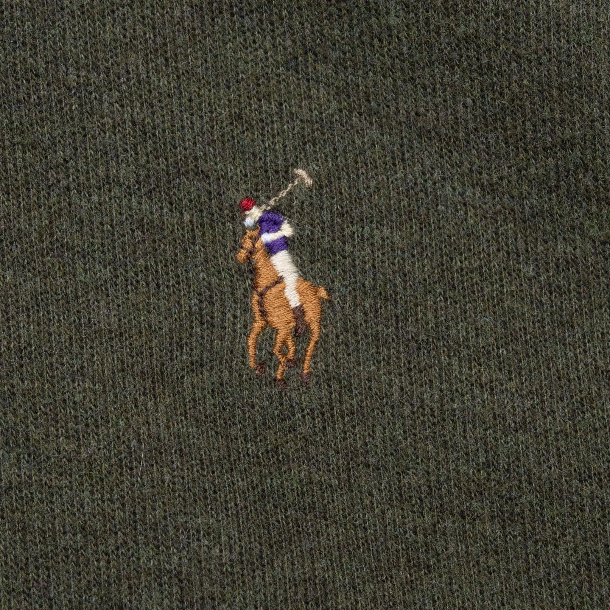 POLO RALPH LAUREN GREEN QUARTER 1/4 ZIP SWEATER 2XL