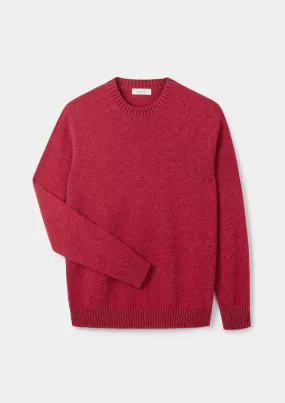 Poppy Red Lambswool Crew Neck Jumper